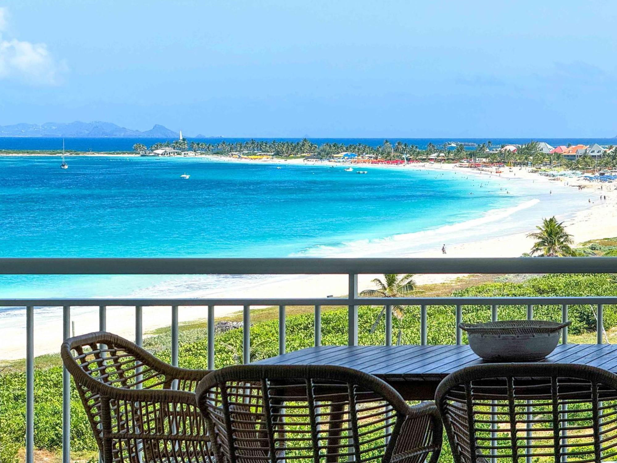 Top Floor Unit 520 Ft2 - 48 M2 With Stunning Dominant View On Ocean, St Barth, Orient Bay Cul de Sac Exterior foto